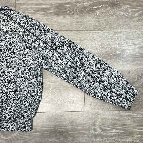 NWOT Anthropologie Allfenix All Fenix Leopard Print White Black Crop Jacket L - Picture 16 of 16